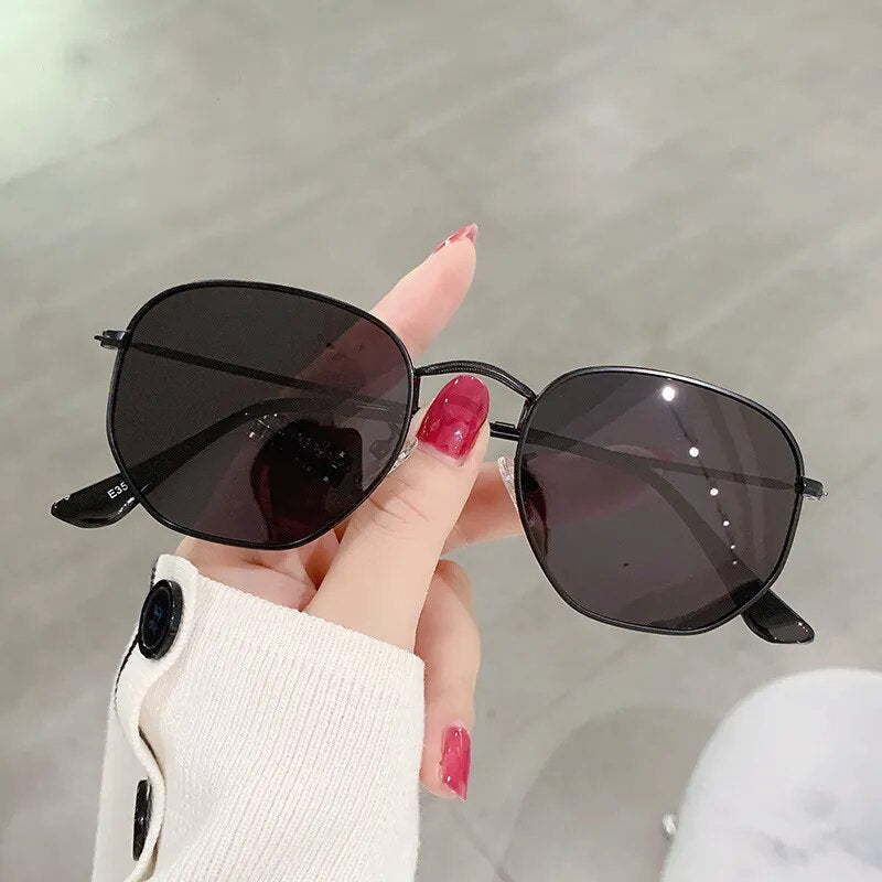 Vintage Fashion Metal Design Mirror Trendy Square Eyewear Unisex - TaMNz