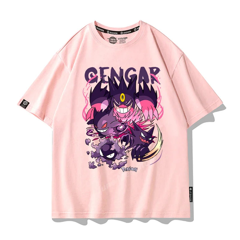 (Uniqlo) New Pokemon Go T-shirt Y2k Tees Men Fashion Kid T-shirt Top Men Cotton T-shirt Top Summer Women T-Shirt Men Clothing