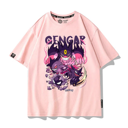 (Uniqlo) New Pokemon Go T-shirt Y2k Tees Men Fashion Kid T-shirt Top Men Cotton T-shirt Top Summer Women T-Shirt Men Clothing