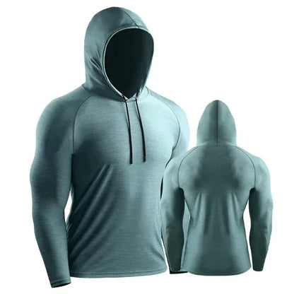 Hooded Gym Fitness Jersey Training Workout Clothing Muscle Sport - Tamnz