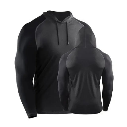 Hooded Gym Fitness Jersey Training Workout Clothing Muscle Sport - Tamnz