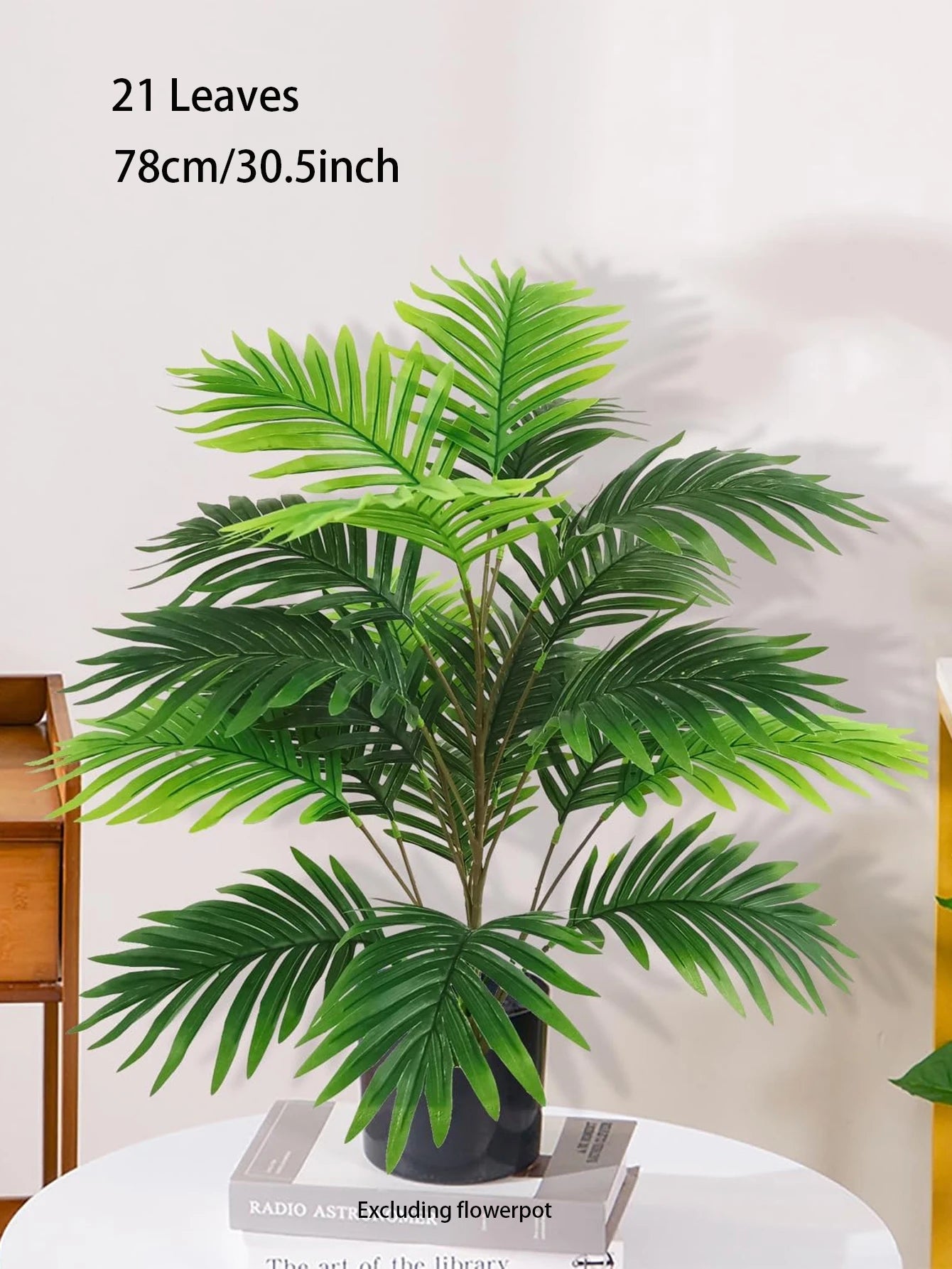 70-120cm Large Artificial Palm Tree Plastic Turtle Back Plants Leaf Schefflera Tropical Tree Home Office Party Outdoor Decor - Tamnz