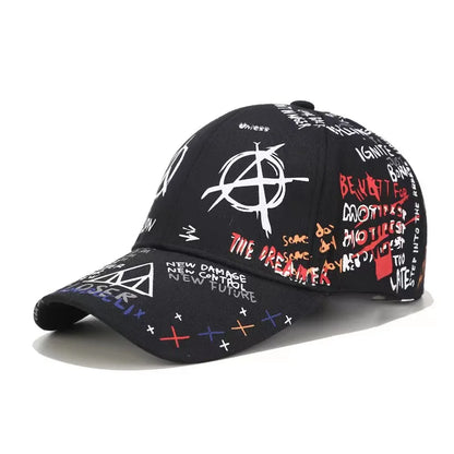 Graffiti Printing Baseball Cap Outdoor Cotton Casquatte Hat Men Women Summer Caps Adjustable Letter Cool Gorra