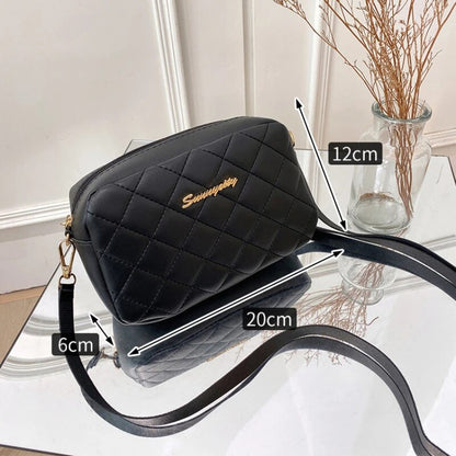 Tassel Small Messenger Bag For Women Trend Lingge Embroidery Camera Female Shoulder Bag Fashion Chain Ladies Crossbody Bags - TaMNz