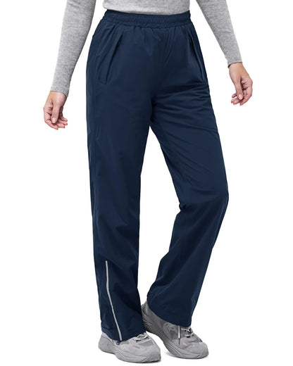 Women's Rain Pants Lightweight Breathable Waterproof Pants Soft Windproof Overall Rain Pants for Hiking, Golf - TaMNz