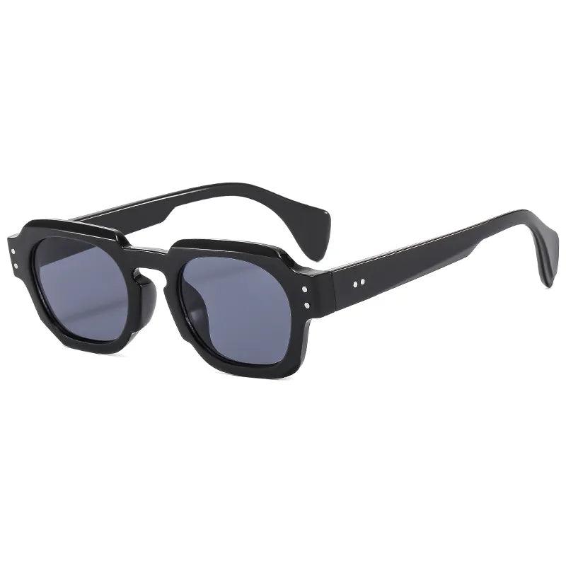 Fashion Square Women Luxury Brand Sunglasses Retro Designer Men Trending Black Grey - TaMNz