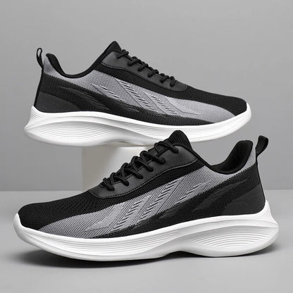 Gray Running Shoes Shock Absorption Men's Shoes Casual Summer Breathable Tenis Masculino Non-Slip - TaMNz