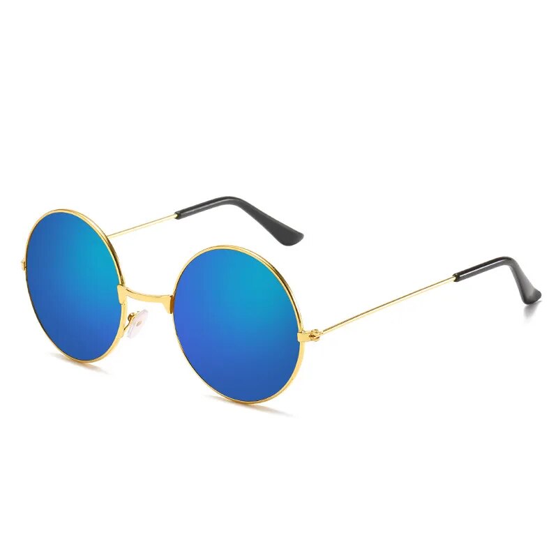 Popular Fishing Leisure Round Metal Men Sunglasses Retro Vintage Sunglasses - TaMNz