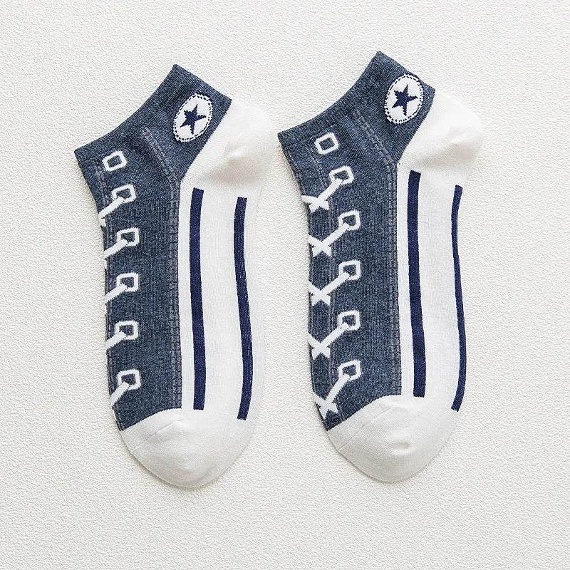 Fashion Funny Women's Men Harajuku Style Socks Kawaii Shoe Print Cute Short Sock Gift For Women Men Dropshipping - Tamnz