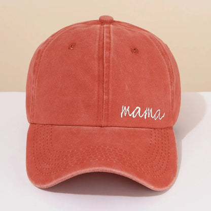 Mama Letter Printed Washable Baseball Hat Casual Men's and Women's Outdoor Sunshade and Sunscreen Duck Tongue Hat