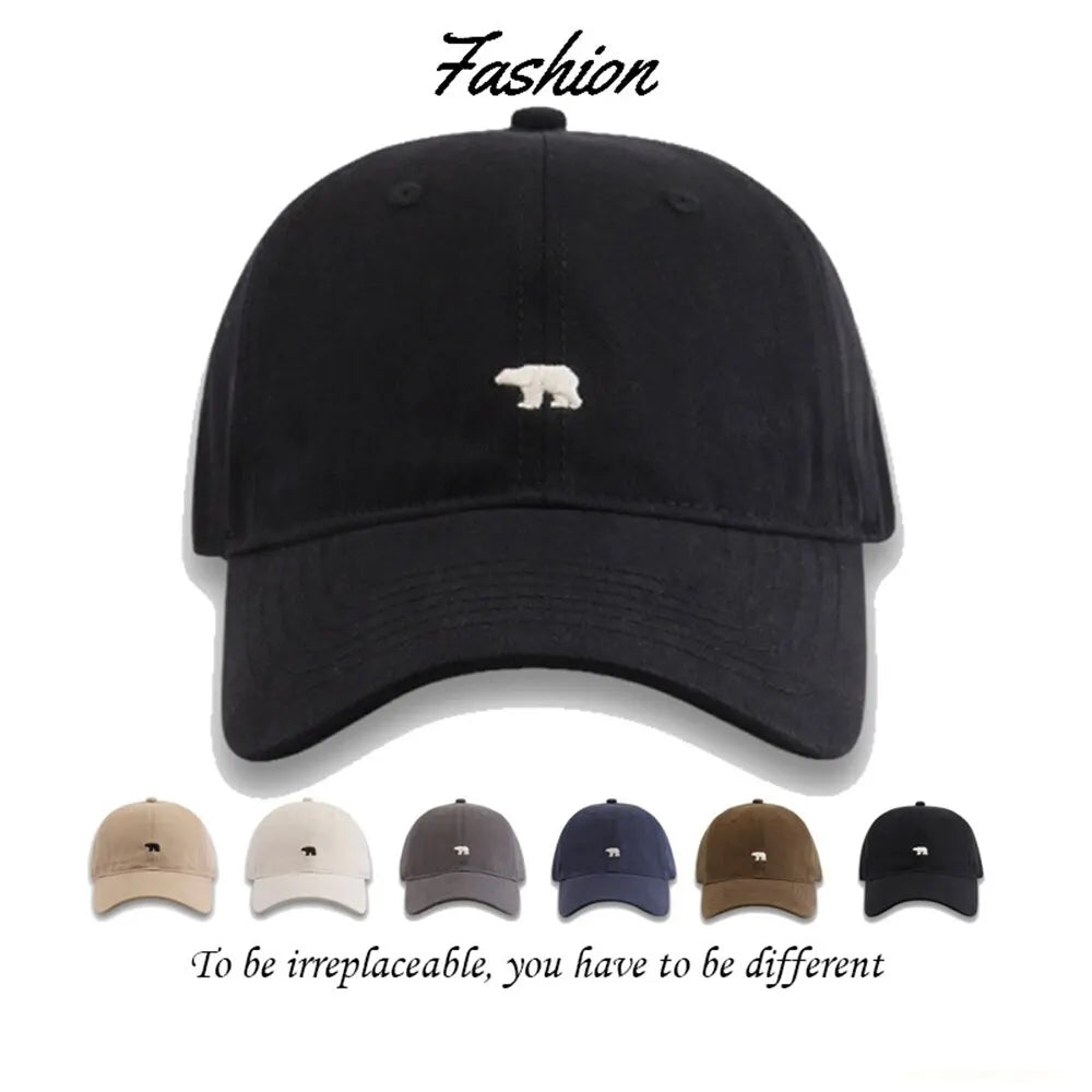 New Baseball Hat Women's Soft Top Polar Bear Duck Tongue Hat Men's and Women's Same Style Show Face Small Sunscreen Hat Children - Tamnz