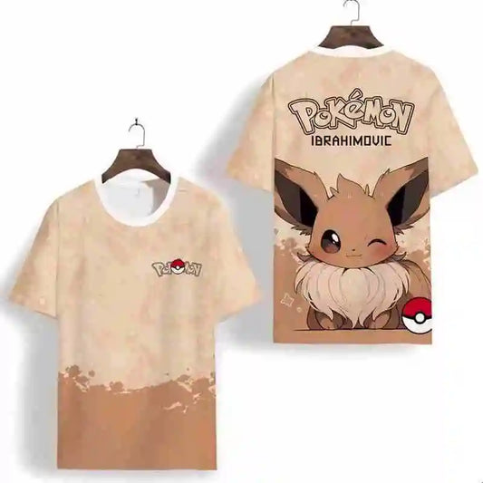 2024 Pokémon Womens T-Shirts Tops Pokemon 3d Print T Shirt Trendy Summer Casual Short Sleeve Pikachu Cute daily Clothing Tee New