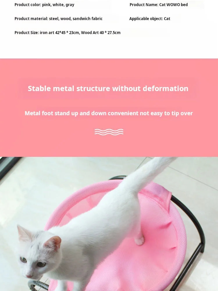 Cat Bed Pet Hammock Bed Cat Sleeping Bed Breathable Cooling Cot Sofa Pet Hammock Bed - Tamnz