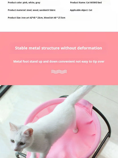 Cat Bed Pet Hammock Bed Cat Sleeping Bed Breathable Cooling Cot Sofa Pet Hammock Bed