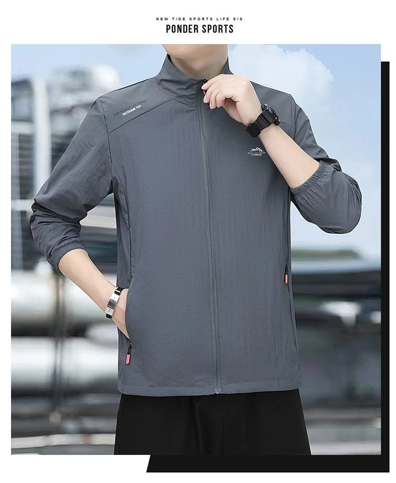 Summer Men's Sun Protection Casual Windproof Water resistant Ultrathin Jacket