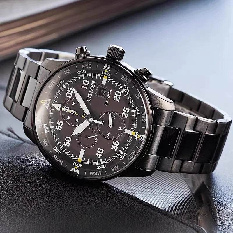 Citizen Fashion Men Stainless Steel Watch Luxury Calendar Quartz Wrist Watch Business Watches for Man Clock Montre Homme