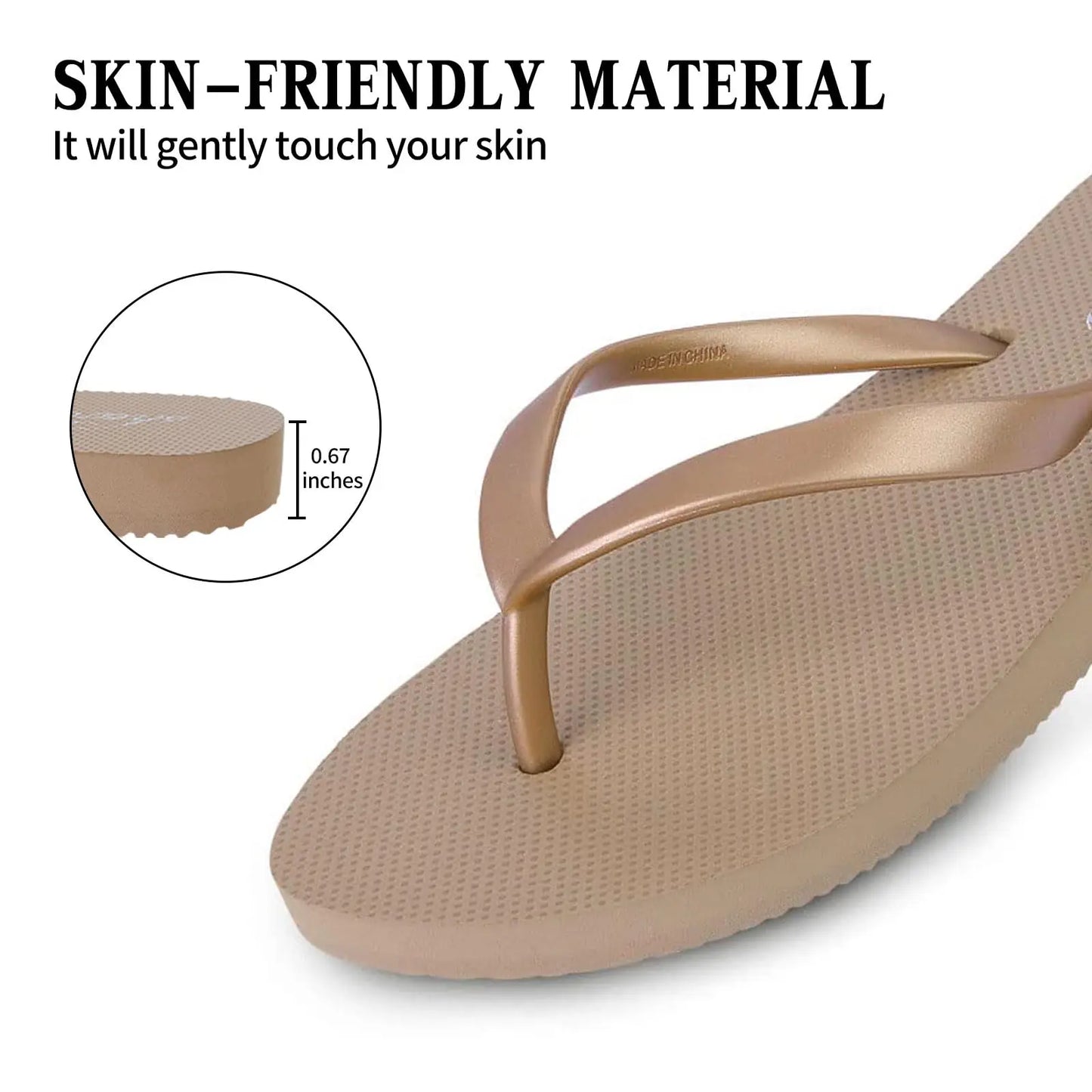 Comwarm 2024 Summer Flip Flops For Women Fashion Light Beach Sandals Indoor Home Rubber Bathroom Slippers Basic Thong Slippers