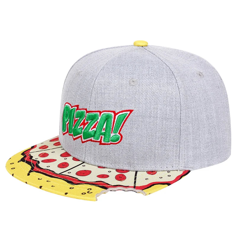 Unisex Eye PIZZA Embroidery Hip-hop Hats Spring and Autumn Outdoor Adjustable Casual Baseball Caps Sunscreen Hat