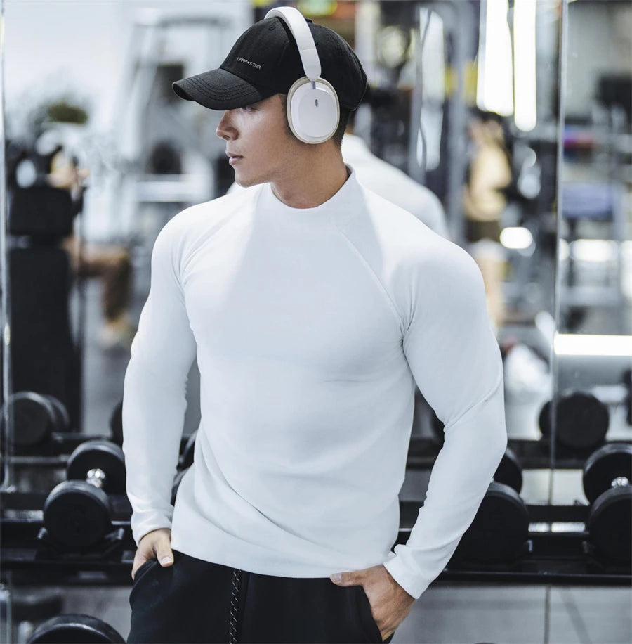 Quick Dry Running Shirt Casual Top Bodybuilding Singlets Male Fitness Sweatshirt - TaMNz