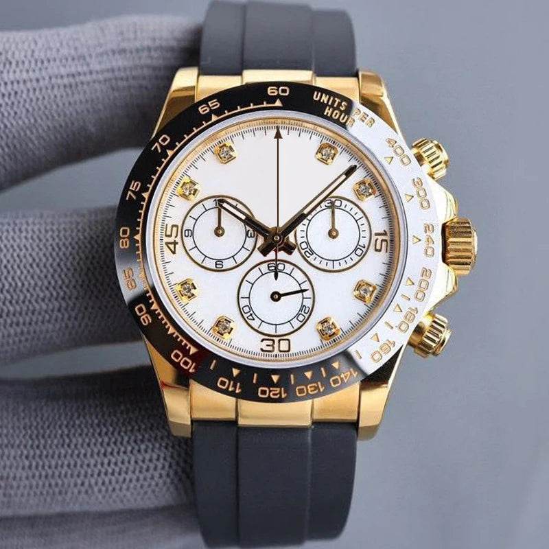 High-end Men's Elegant Automatic Mechanical Watch Clean 4130 Movement Luxury Sapphire Mirror Business Waterproof Men Wrist Watch - Tamnz