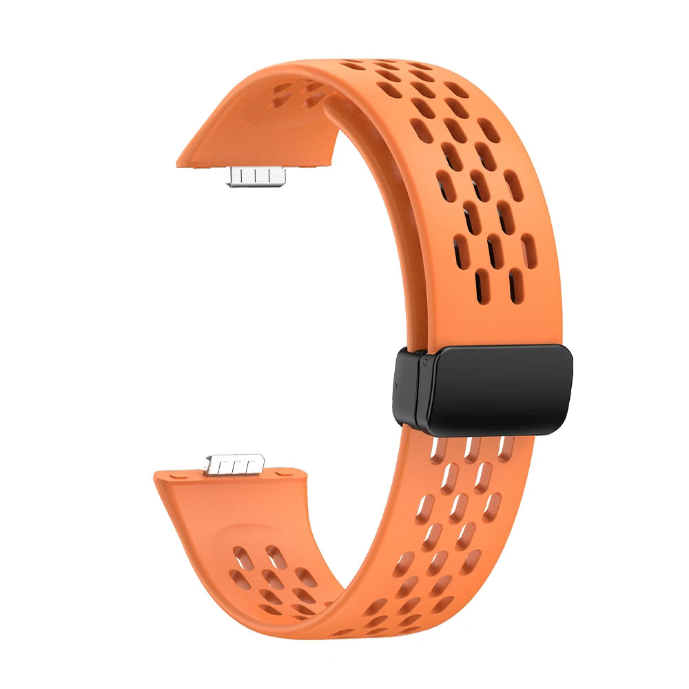 Breathable Silicone Strap for Huawei Watch Fit 3 Smartwatch Magnetic Buckle Replaceable Wristband for Huawei Watch Fit3 Bracelet