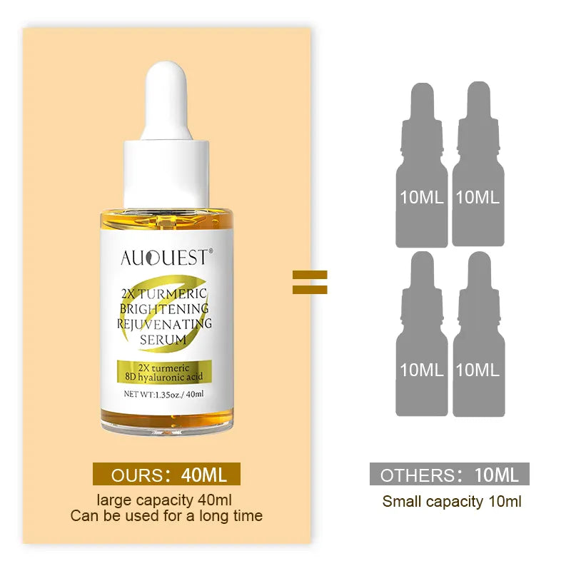 AUQUEST Dark Spot Serum Hyaluronic Acid Whitening Vitamin C Face Serum Turmeric Collagen Facial Skin Care Beauty - TaMNz