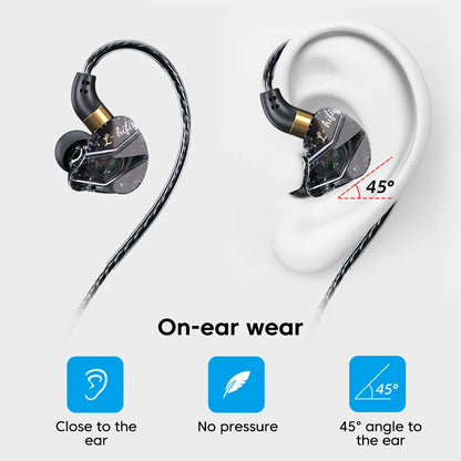 OLAF 3.5mm Jack Type C Plug Wired Headphones HIFI Bass Earphone in-Ear Headset Gamer Handsfree - TaMNz