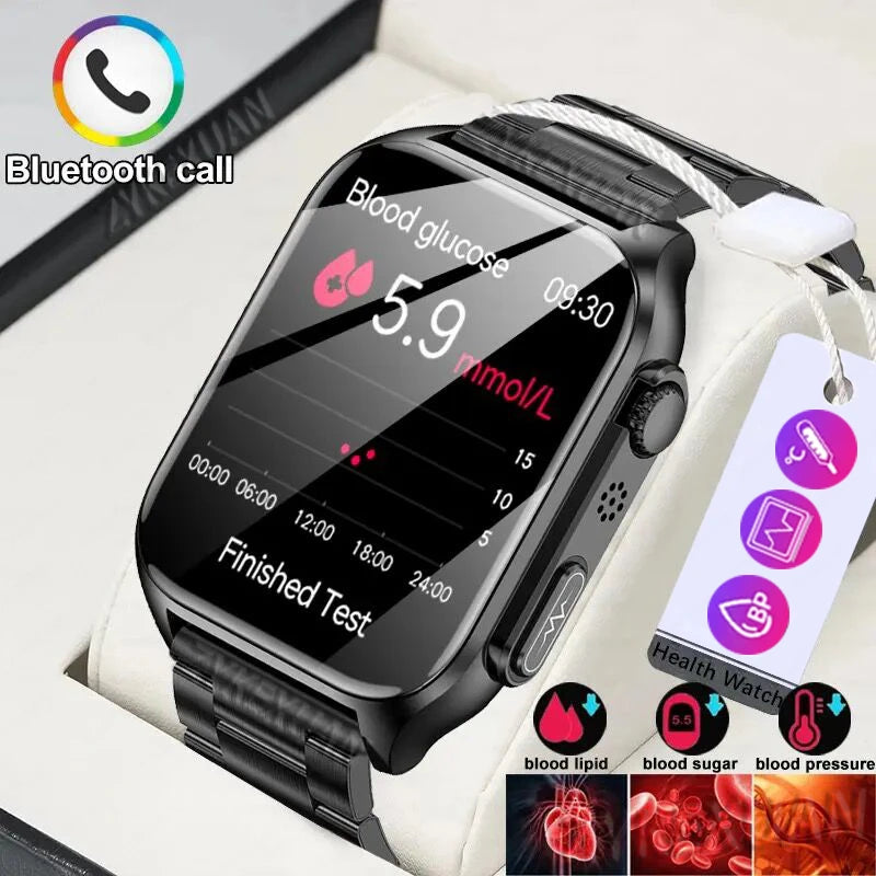 AI Voice Assistant Bluetooth Call Automatic Infrared Blood Oxygen Health Watch IP67 - TaMNz