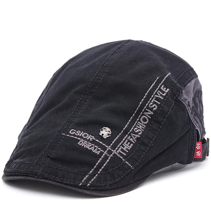 New Summer outdoor Sports Cotton Berets Caps For Men  Women Casual Peaked Caps letter embroidery Berets Hats Casquette Cap