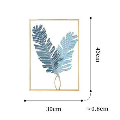 Nordic Metal Leaf Iron Wall Hanging Decor Plant Ginkgo Palm Maple Leaves Wall Pendant Mural Living Room Bedroom Home Decoration - Tamnz