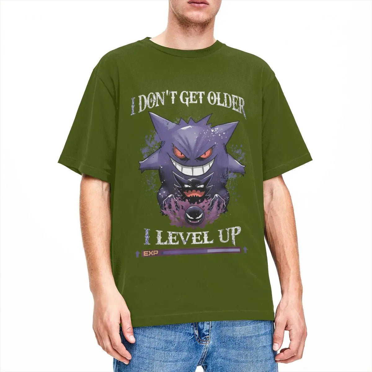 Pokemon Gengar T Shirt Novelty T Shirts Short Sleeve Y2K Fun Tops Summer Pure Cotton O Neck Plus Size 5XL Top Tees