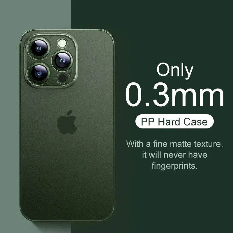 0.3mm Ultra Thin Clear Matte PP Hard Ultra Slim Case For Iphone 16 15 14 13 12 11 Pro Max 15 14 16 Plus Shell Silm Back Case - Tamnz