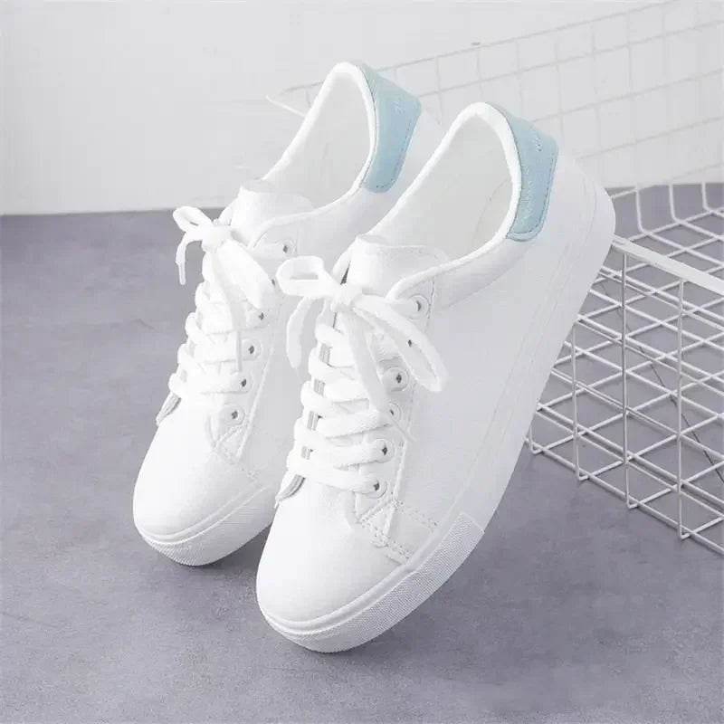 Fashion Shoes Women's Vulcanize 2024 New in Casual Classic Solid Color PU Leather Shoes Woman Casual White Shoes Sneakers - Tamnz