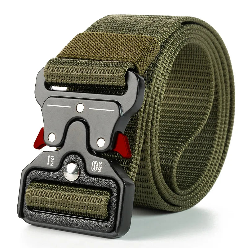 Genuine tactical belt quick release outdoor military belt soft real nylon sports accessories men and women black belt - TaMNz