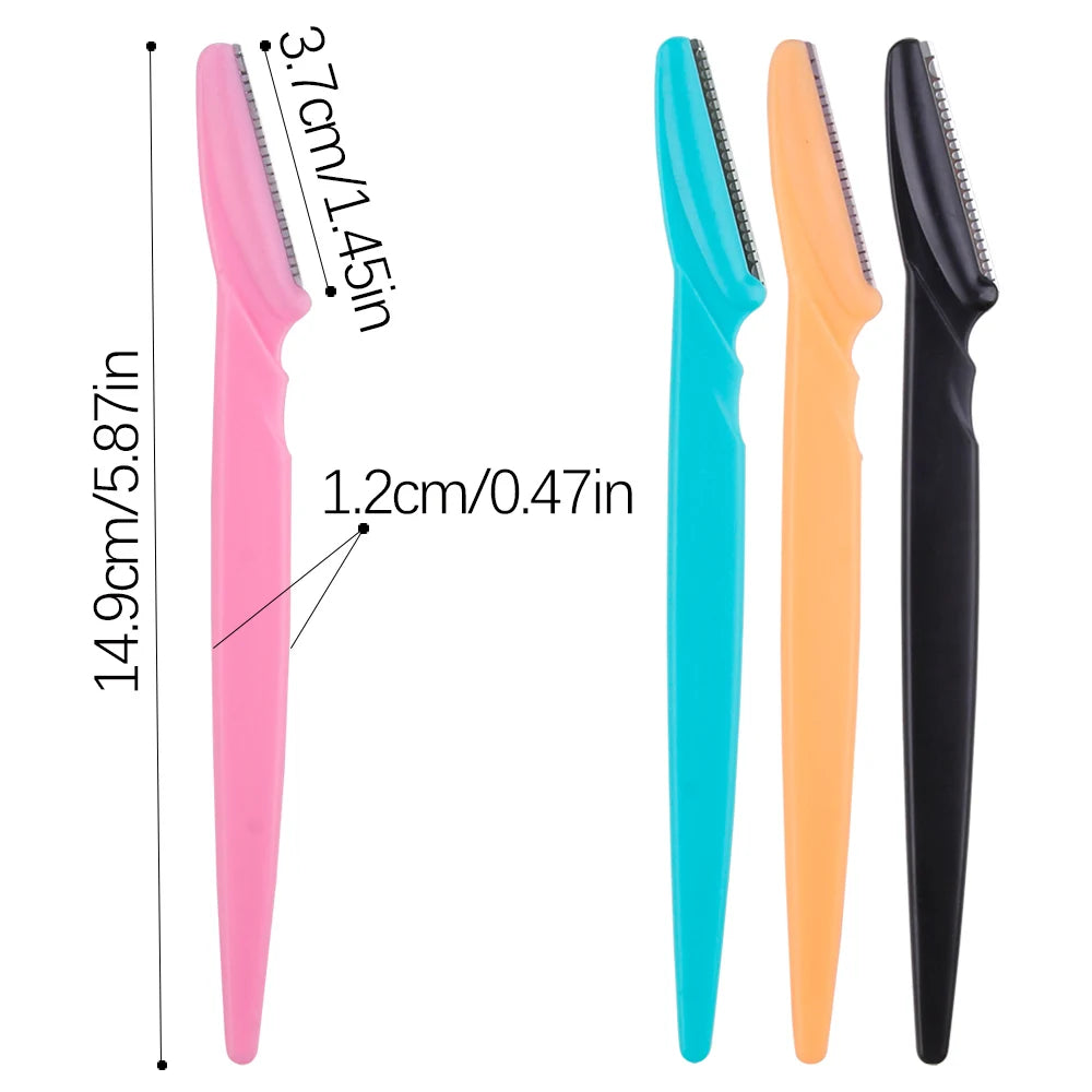 3/4/10Pcs Eyebrow Trimmer Face Blade Shaver Portable Eye Brow Epilation Hair Removal Safety Eyebrow Cutting Woman Makeup Tools - TaMNz