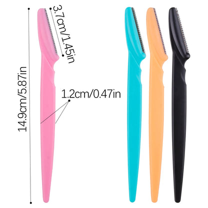 3/4/10Pcs Eyebrow Trimmer Face Blade Shaver Portable Eye Brow Epilation Hair Removal Safety Eyebrow Cutting Woman Makeup Tools - TaMNz
