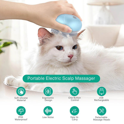 ORIA Electric Cat Massager Handheld Pet Massager Body Massager for Pets Relax and Hair Growth Stress Relax - Tamnz