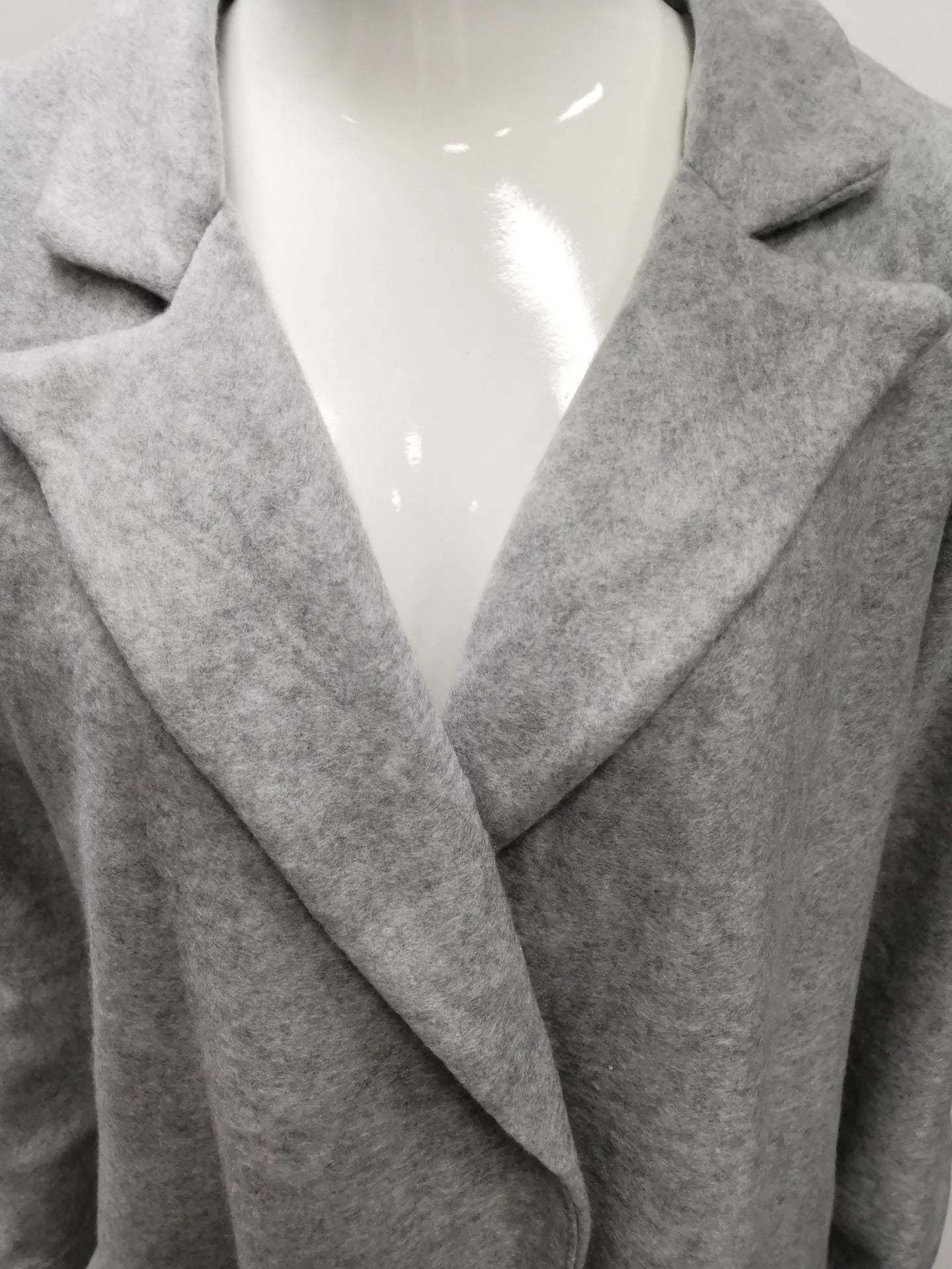 Autumn/Winter Women's Long Sleeve Woolen Coat Solid Color Suit Collar Double Breasted Long Woolen Coat - TaMNz