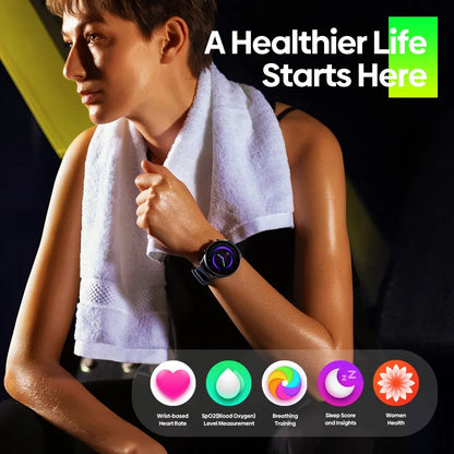 Voice Calling Smart Watch Large 1.39 HD Display 24H Health Monitor 100 Workout Modes for Men - TaMNz