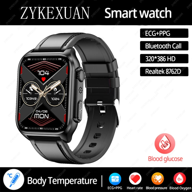 AI Voice Assistant Bluetooth Call Automatic Infrared Blood Oxygen Health Watch IP67 - Tamnz