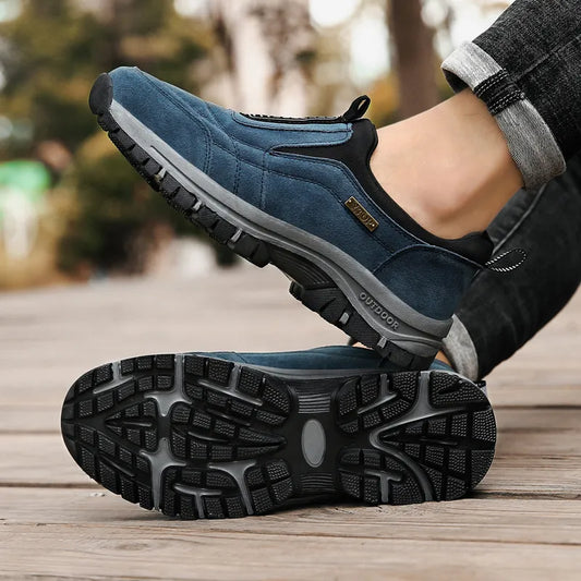 Outdoor Hiking Shoes Slip-On Loafers Training Sneakers Men Walking Shoes Trekking Driving Shoes - TaMNz