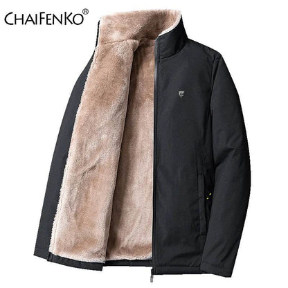 Men 2024 Winter Windproof Warm Thick Fleece Jacket Men Fashion Casual Coat Men Autumn Brand Outwear Outdoor Classic Jacket Men - Tamnz