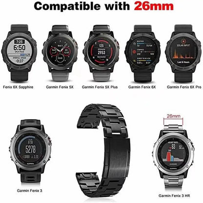 22mm Titanium Alloy Strap For Garmin Forerunner 745/Fenix 5 6 Quick Fit Connector Replacement Strap For 26mm Fenix 5X 6X/Fenix 3