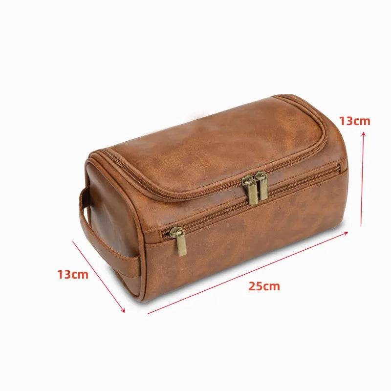 Men Vintage Luxury Toiletry Bag Travel Necessary Business Cosmetic Makeup Cases Male Hanging Storage Organizer Wash Bags - Tamnz