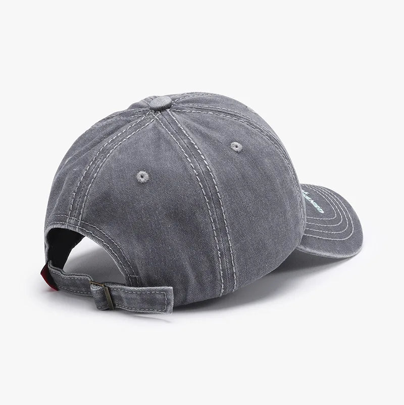 Spring/summer Korean Stlye Street Alphabet Embroidery Washed Soft Top Baseball Cap Female Casual Cap Male American