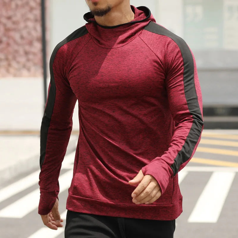 Autumn And Winter Running Training Long Sleeve Hooded Pullover Fitness Jacket - TaMNz