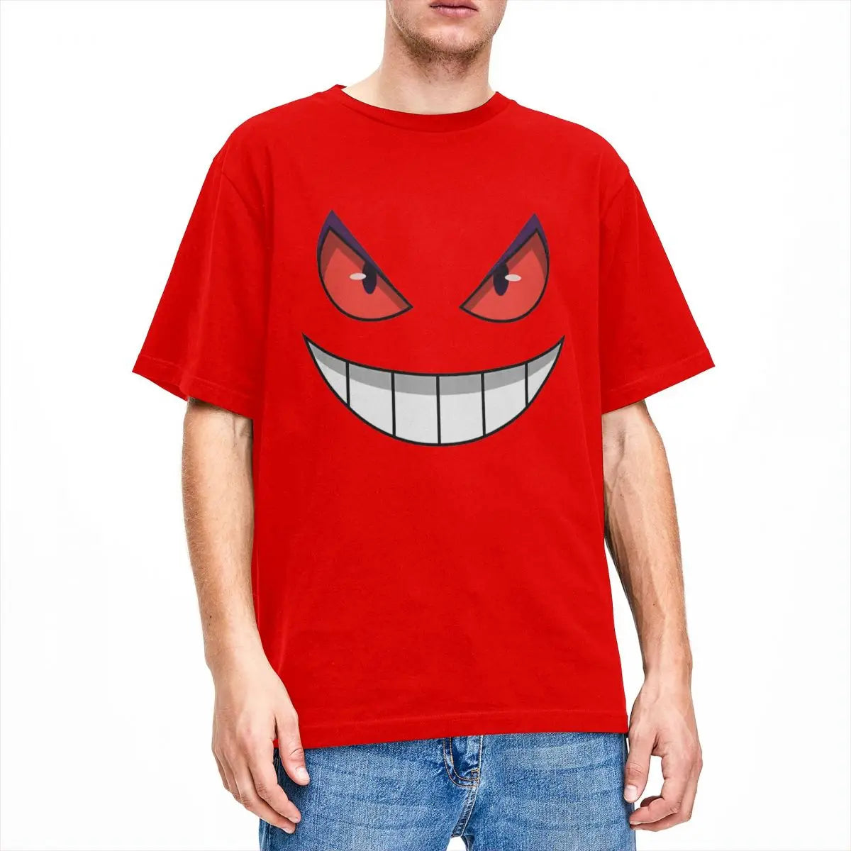 Men's Pokemon Gengar T-Shirts Cotton Clothing Beach Streetwear Short Sleeve T-Shirt O-Neck Harajuku Casual Tee Shirt