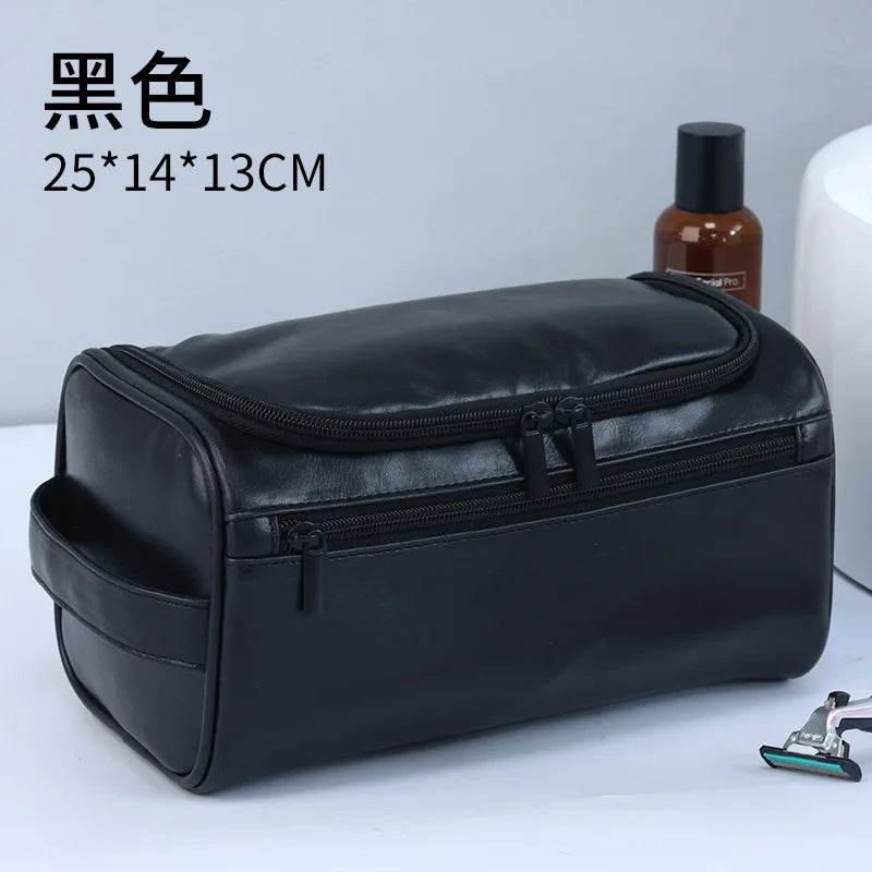 Men Vintage Luxury Toiletry Bag Travel Necessary Business Cosmetic Makeup Cases Male Hanging Storage Organizer Wash Bags - Tamnz