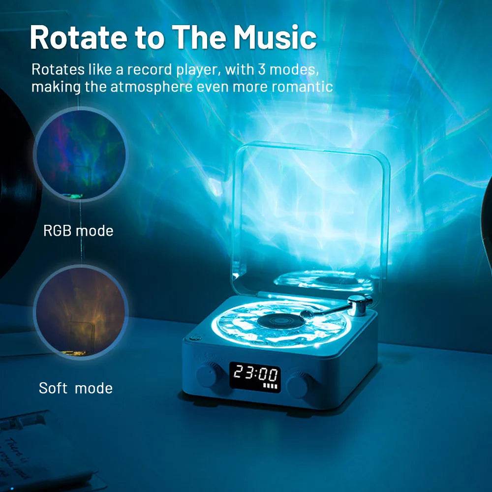 Mini Retro White Noise Wireless Speaker Portable Subwoofer with RGB Light - Tamnz