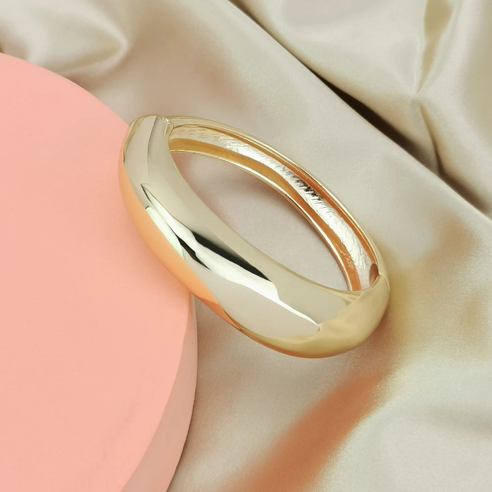 MANILAI Alloy Statement Cuff Bracelet & Bangle For Women Chunky Big Bracelets Gold Color Manchette Fashion Jewelry Accessories - TaMNz
